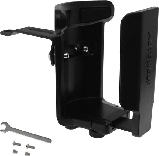 Ρυθμιζόμενη Μεταλλική Ποτηροθήκη για Καθρέπτη Μοτοσυκλέτας & Ποδηλάτου Motowolf MDL3518 Μαύρη