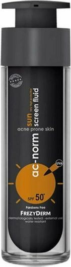 Αντηλιακή Κρέμα Προσώπου Frezyderm Ac-Norm Sun Screen Αδιάβροχη SPF50 50ml