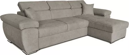 Καναπές Κρεβάτι Pakoworld Comy Υφασμάτινος Γωνιακός με Αποθηκευτικό Χώρο & Αναστρέψιμη Γωνία 286x160cm Μπεζ