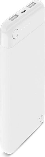 Belkin Boost Charge Lightning Connector Power Bank 10000mAh με 2 Θύρες USB-A Λευκό