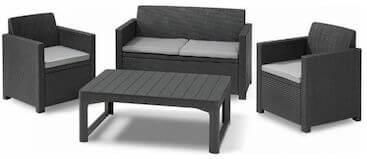 Σετ Σαλόνι Κήπου Keter με Μαξιλάρια Merano Graphite 4 τμχ 2610077