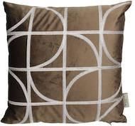 Διακοσμητικό Μαξιλάρι Entos Geometric 45X45X8cm Καφέ