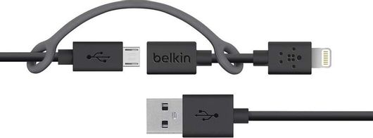 Καλώδιο Belkin USB to Lightning/micro USB 0.9m F8J080BT03-BLK Mαύρο