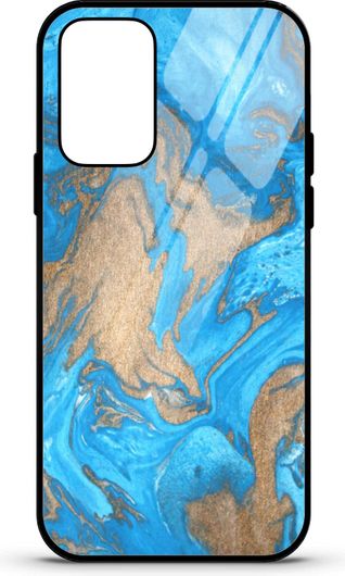 Θήκη Κινητού Caselab 3670 Back Cover Σιλικόνης για Realme 9 Pro 5G Marble Map Sea Blue Gold