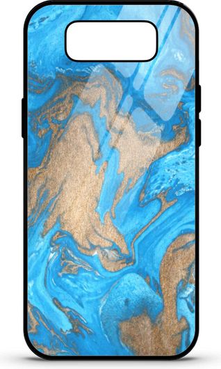 Θήκη Κινητού Caselab 3670 Back Cover Σιλικόνης για Samsung Galaxy S8 Plus Marble Map Sea Blue Gold