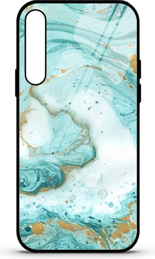 Θήκη Κινητού Caselab 3672 Back Cover Σιλικόνης για Samsung Galaxy A7 2018 Marble Liquid Turquise Gold