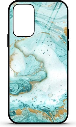 Θήκη Κινητού Caselab 3672 Back Cover Σιλικόνης για Samsung Galaxy A71 Marble Liquid Turquise Gold