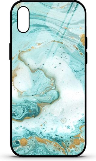 Θήκη Κινητού Caselab 3672 Back Cover Σιλικόνης για Xiaomi Redmi 7A Marble Liquid Turquise Gold