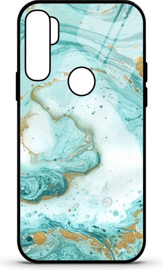 Θήκη Κινητού Caselab 3672 Back Cover Σιλικόνης για Xiaomi Redmi Note 8 Marble Liquid Turquise Gold