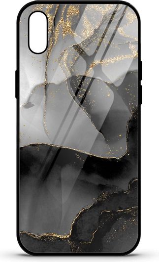 Θήκη Κινητού Caselab 3674 Back Cover Σιλικόνης για Huawei Y6 2019 Marble Black Grey Gold
