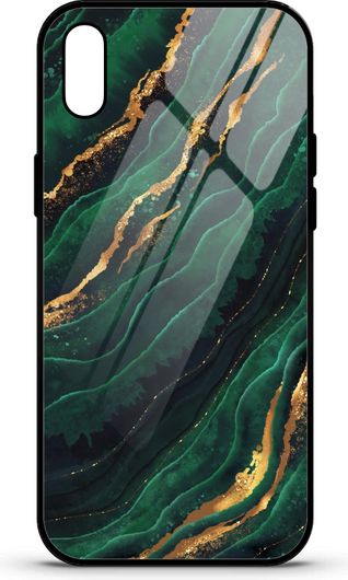 Θήκη Κινητού Caselab 3675 Back Cover Σιλικόνης για Apple iPhone XS Max Marble Dark Green Gold
