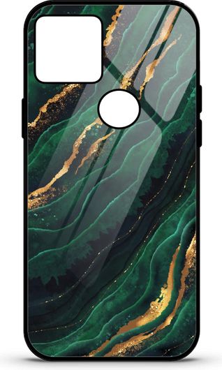 Θήκη Κινητού Caselab 3675 Back Cover Σιλικόνης για Realme C21 Y/C25 Y Marble Dark Green Gold
