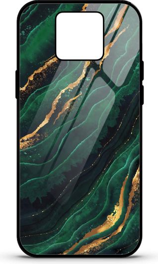 Θήκη Κινητού Caselab 3675 Back Cover Σιλικόνης για Xiaomi Redmi Note 9 Marble Dark Green Gold
