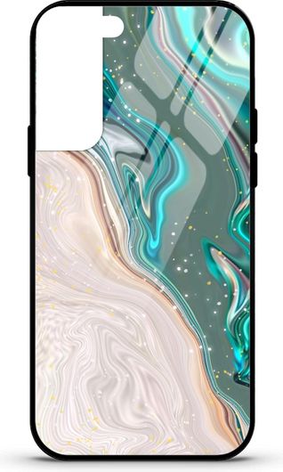 Θήκη Κινητού Caselab 3680 Back Cover Σιλικόνης για Samsung Galaxy S21 FE Marble Liquid Turquise White