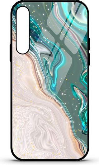 Θήκη Κινητού Caselab 3680 Back Cover Σιλικόνης για Xiaomi Mi 9 Marble Liquid Turquise White