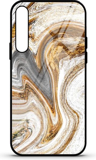 Θήκη Κινητού Caselab 3682 Back Cover Σιλικόνης για Huawei Honor 20 Marble White Brown Grey