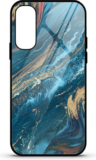 Θήκη Κινητού Caselab 3683 Back Cover Σιλικόνης για Honor Honor 50/Nova 9 Marble Sea Blue Gold Salmon