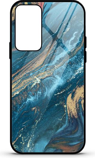 Θήκη Κινητού Caselab 3683 Back Cover Σιλικόνης για Samsung Galaxy A13 5G Marble Sea Blue Gold Salmon