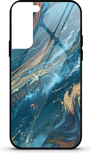 Θήκη Κινητού Caselab 3683 Back Cover Σιλικόνης για Samsung Galaxy S22 Plus Marble Sea Blue Gold Salmon
