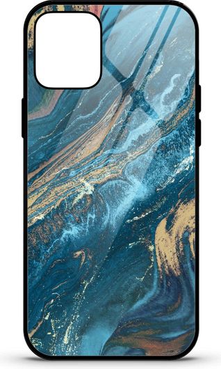 Θήκη Κινητού Caselab 3683 Back Cover Σιλικόνης για Xiaomi Mi 11T/Mi 11T Pro Marble Sea Blue Gold Salmon
