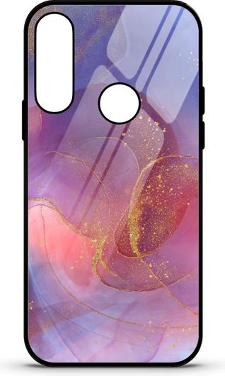 Θήκη Κινητού Caselab 3684 Back Cover Σιλικόνης για Huawei Y6P 2020 Marble Pink Purple Gold