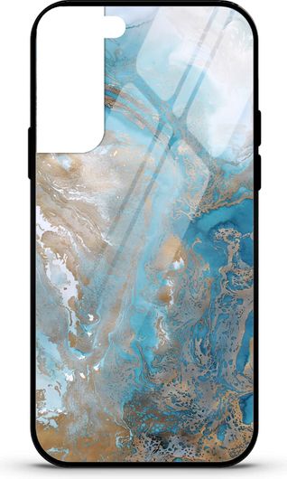 Θήκη Κινητού Caselab 3686 Back Cover Σιλικόνης για Samsung Galaxy S22 Marble Map Sea Blue Brown