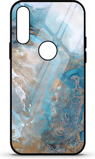 Θήκη Κινητού Caselab 3686 Back Cover Σιλικόνης για Xiaomi Redmi 7 Marble Map Sea Blue Brown