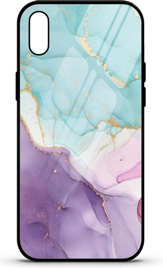 Θήκη Κινητού Caselab 3687 Back Cover Σιλικόνης για Apple iPhone X/iPhone XS Marble Purple Pink Turquoise