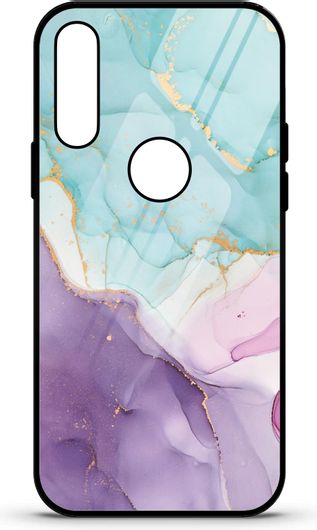 Θήκη Κινητού Caselab 3687 Back Cover Σιλικόνης για Huawei P Smart Z Marble Purple Pink Turquoise