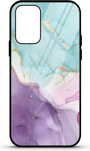 Θήκη Κινητού Caselab 3687 Back Cover Σιλικόνης για Realme 9 Pro Plus Marble Purple Pink Turquoise