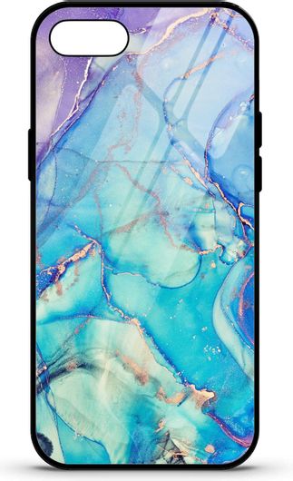 Θήκη Κινητού Caselab 3688 Back Cover Σιλικόνης για Apple iPhone 7/iPhone 8 Plus Marble Blue Shades Purple