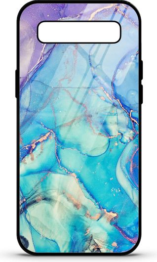 Θήκη Κινητού Caselab 3688 Back Cover Σιλικόνης για Samsung Galaxy S10 Plus Marble Blue Shades Purple