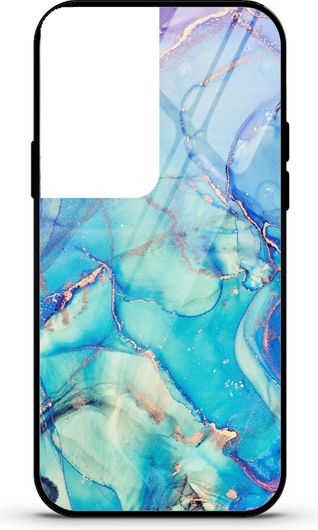 Θήκη Κινητού Caselab 3688 Back Cover Σιλικόνης για Samsung Galaxy S21 Ultra Marble Blue Shades Purple