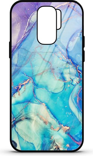 Θήκη Κινητού Caselab 3688 Back Cover Σιλικόνης για Samsung Galaxy S9 Plus Marble Blue Shades Purple