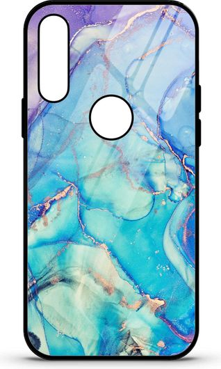 Θήκη Κινητού Caselab 3688 Back Cover Σιλικόνης για Xiaomi Redmi Note 7 Marble Blue Shades Purple