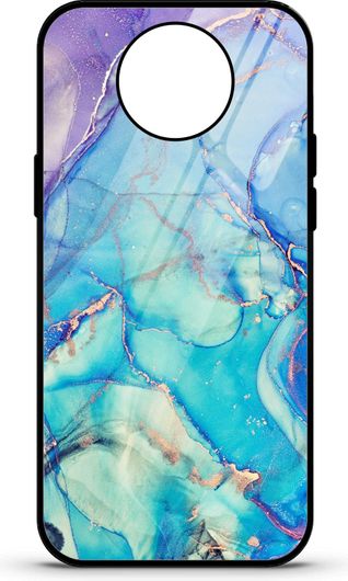 Θήκη Κινητού Caselab 3688 Back Cover Σιλικόνης για Xiaomi Redmi Note 9T 5G Marble Blue Shades Purple