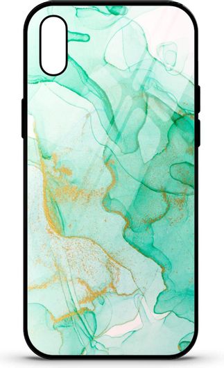 Θήκη Κινητού Caselab 3689 Back Cover Σιλικόνης για Apple iPhone XS Max Marble Green Shades Gold
