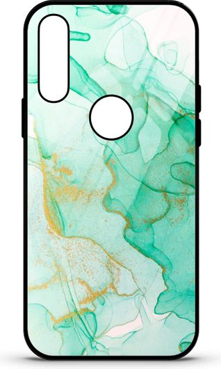 Θήκη Κινητού Caselab 3689 Back Cover Σιλικόνης για Samsung Galaxy A40 Marble Green Shades Gold