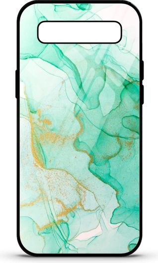 Θήκη Κινητού Caselab 3689 Back Cover Σιλικόνης για Samsung Galaxy S10 Marble Green Shades Gold