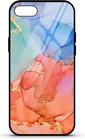 Θήκη Κινητού Caselab 3692 Back Cover Σιλικόνης για Apple iPhone 7/iPhone 8 Plus Marble Orange Blue Green