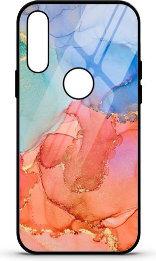 Θήκη Κινητού Caselab 3692 Back Cover Σιλικόνης για Huawei P20 Lite Marble Orange Blue Green