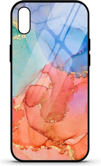 Θήκη Κινητού Caselab 3692 Back Cover Σιλικόνης για Samsung A20E Marble Orange Blue Green