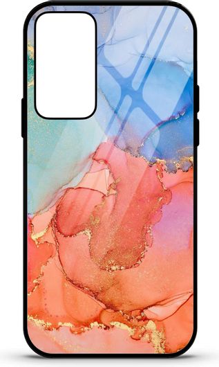 Θήκη Κινητού Caselab 3692 Back Cover Σιλικόνης για Samsung Galaxy A52/Galaxy A52S Marble Orange Blue Green