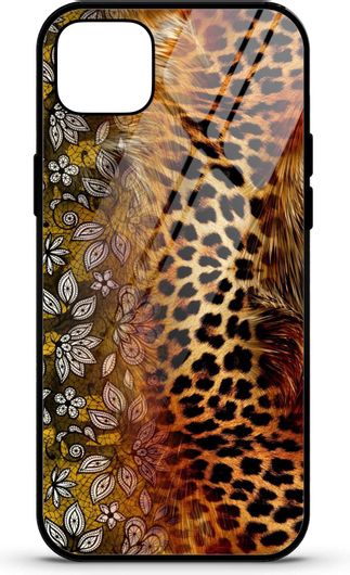 Θήκη Κινητού Caselab 3696 Back Cover Σιλικόνης για Apple iPhone 11 Animal Print Leopard Flowers Brown