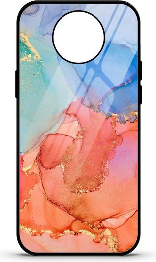 Θήκη Κινητού Caselab 3692 Back Cover Σιλικόνης για Xiaomi Redmi Note 9T 5G Marble Orange Blue Green