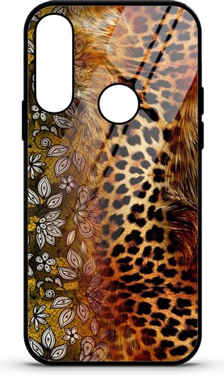 Θήκη Κινητού Caselab 3696 Back Cover Σιλικόνης για Huawei P40 Lite E Animal Print Leopard Flowers Brown