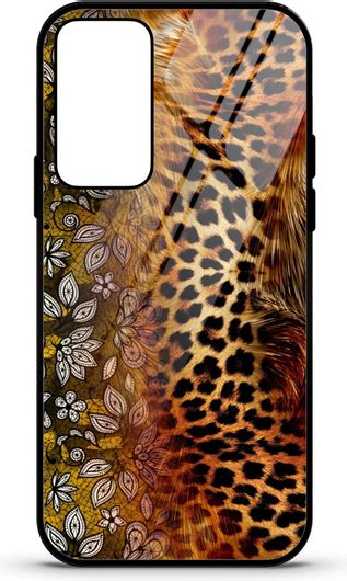 Θήκη Κινητού Caselab 3696 Back Cover Σιλικόνης για Samsung Galaxy A13 5G Animal Print Leopard Flowers Brown