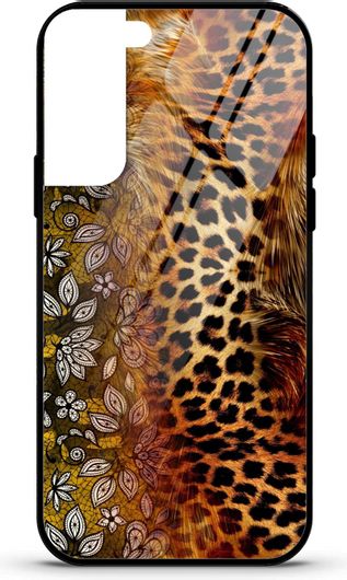 Θήκη Κινητού Caselab 3696 Back Cover Σιλικόνης για Samsung Galaxy S22 Animal Print Leopard Flowers Brown