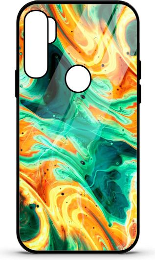 Θήκη Κινητού Caselab 4387 Back Cover Σιλικόνης για Xiaomi Redmi Note 8 Liquify Green Orange Yellow