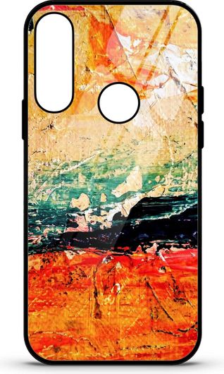 Θήκη Κινητού Caselab 4388 Back Cover Σιλικόνης για Huawei Y7P 2020 Canvas Orange Green Beige